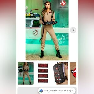 Ghostbusters costume - backpack included women’s large never worn